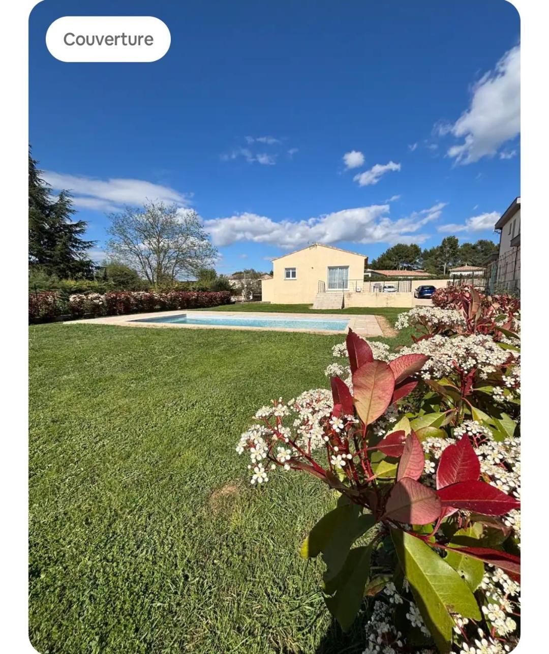 Villa Familiale Avec Piscine, Jardin A 10 Mn D'Uzes Flaux Bagian luar foto